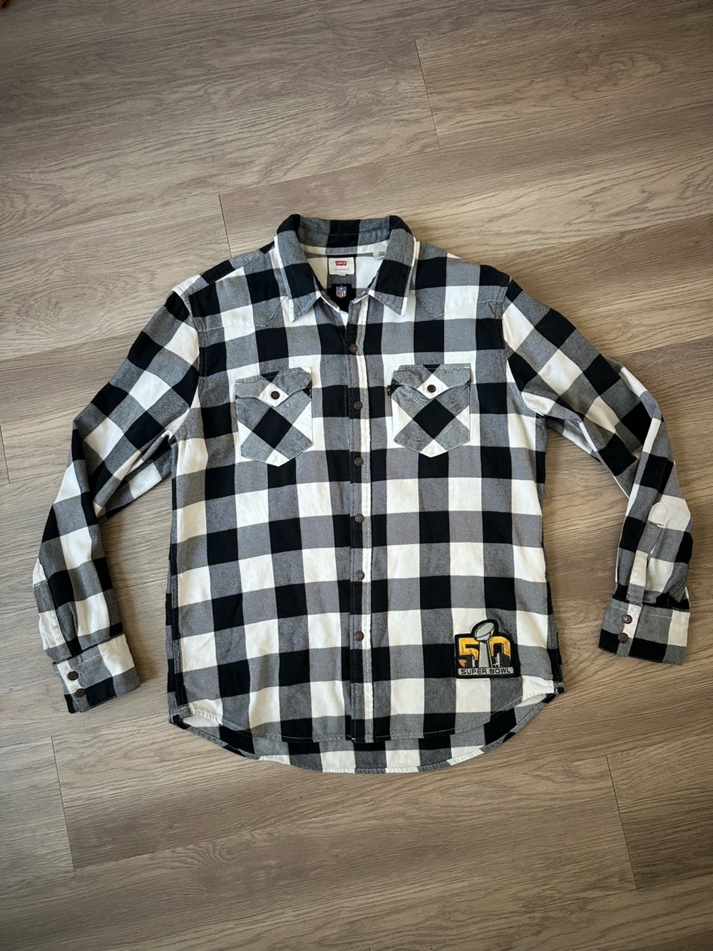 Levi’s NFL Super Bowl 50 Snap Button Up Flannel